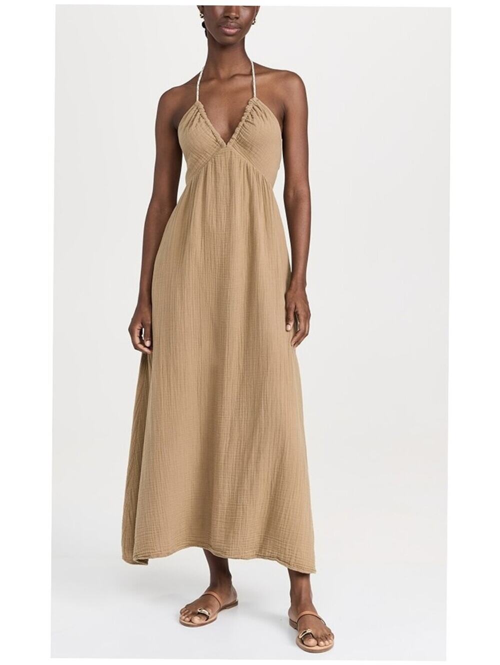 Nwtg Maggie Gauze Halter Maxi Dress Size Small